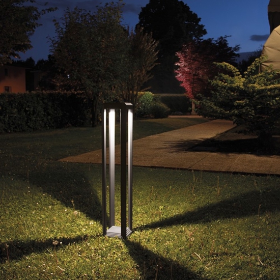 Gea luce lampione da giardino led 13w antracite ip65 4000k h80 cm