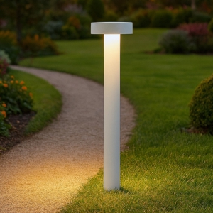 Tesla pt4 h80 ideal lux lampione da giardino 80cm bianco design ip44