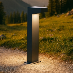 Lampione da esterno 50cm grafite led 13w 3000k design moderno ip65
