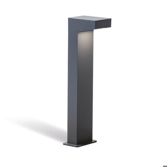 Lampione da esterno 50cm grafite led 13w 3000k design moderno ip65