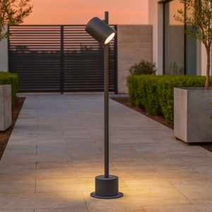 Visualizza i dettagli per Lampione da giardino grafite led 13w 3000k orientabile ip65 Lampione da giardino grafite led 13w 3000k orientabile ip65