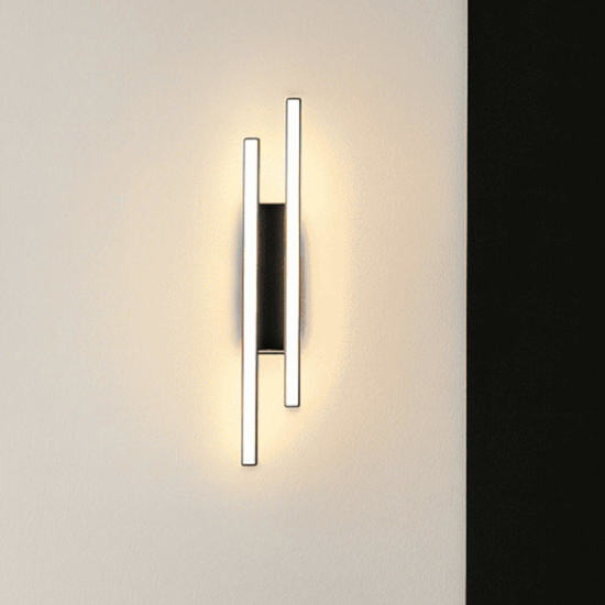 Ondaluce movida applique nera led 3000k dimmerabile moderna