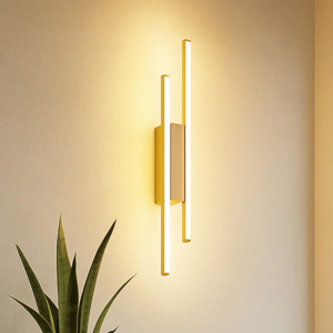 Applique moderna led 3000k dimmerabile movida ondaluce oro