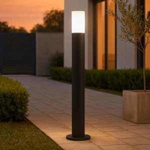 Maytoni willis lampione da giardino design minimal colore grigio ip54