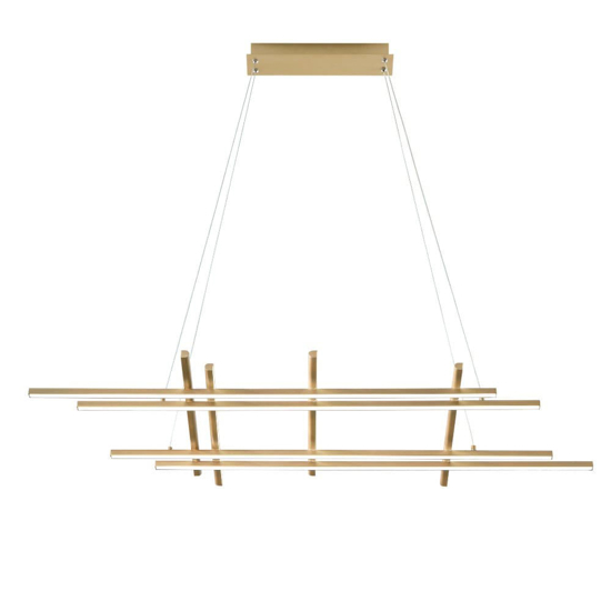 Movida ondaluce lampadario moderno oro led 3000k dimmerabile