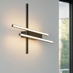 Ondaluce movida applique da parete nera led 3000k