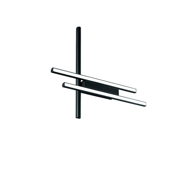 Ondaluce movida applique da parete nera led 3000k