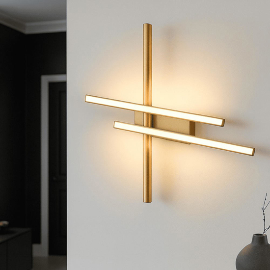 Applique da parete oro led dimmerabile ondaluce movida