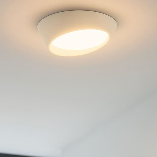 Ondaluce half plafoniera moderna 55cm led 48w 3000k 4000k dimmerabile