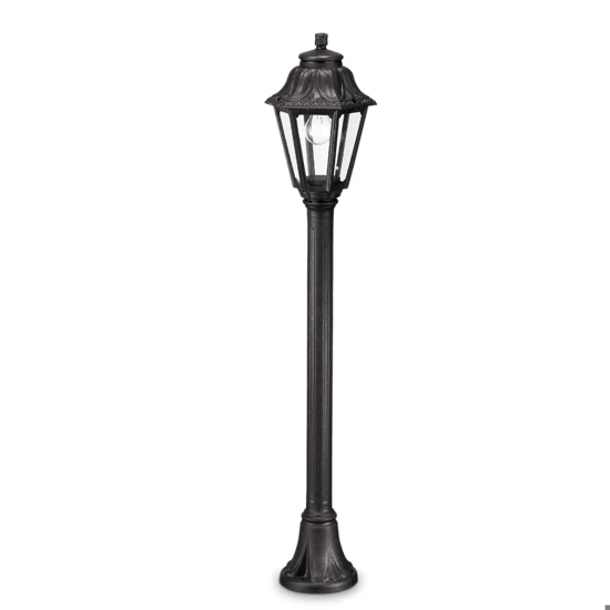 Dafne pt1 lampione da giardino classico nero ideal lux Dafne pt1 lampione da giardino classico nero ideal lux