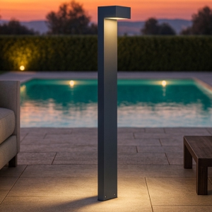 Sirio pt2 h80 ideal lux lampione da giardino antracite  ip44