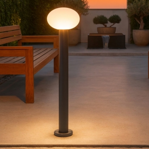 Lampione da esterno giardino clio mpt1 ideal lux antracite ip44