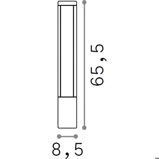 Ideal lux tifone pt h65 lampione antracite da giardino led 3000k