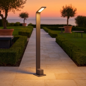 Agos pt h80 lampione da esterno ip54 led 3000k antracite spessore sottile