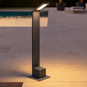Agos pt h60 3000k lampione da giardino ip54 antracite led 7w 3000k design moderno