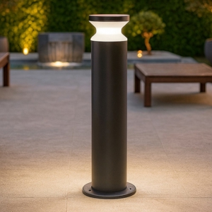 Torre pt1 h80 lampione da giardino ideal lux nero