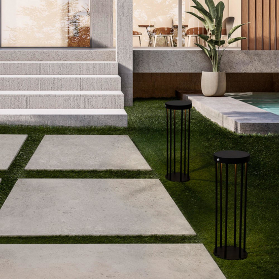 Lampione solare da giardino per esterno nero design moderno Lampione solare da giardino per esterno nero design moderno