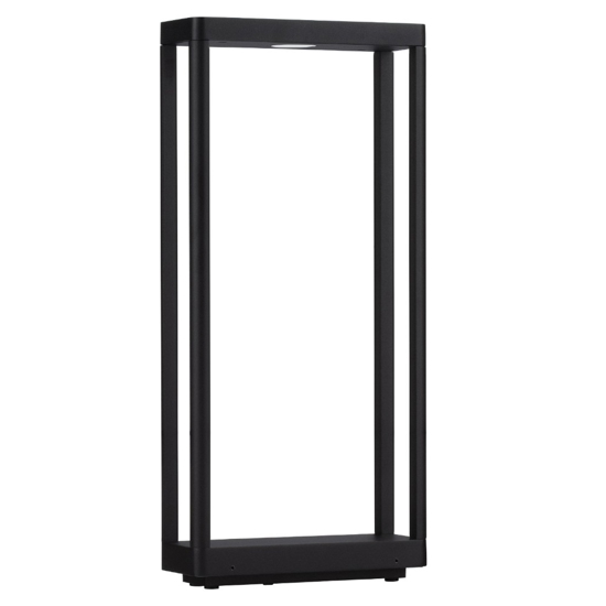 Lampione per esterno giardino moderno led 3000k nero