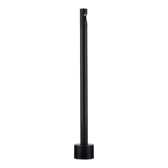 Lampione moderno cilindrico nero led 4w 3000k da giardino