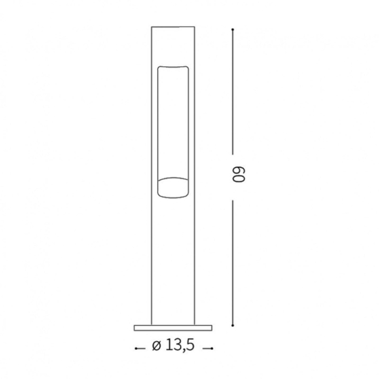 Acqua pt1 lampione per esterno ip44 marrone ideal lux