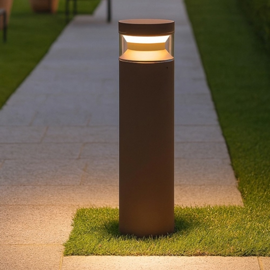 Lampione da giardino boeing pt h040 ideal lux marrone led 14w 3000k