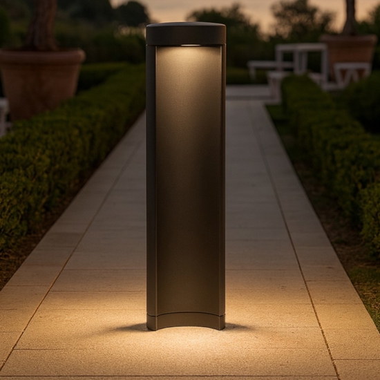 Lampioncino tubolare moderno led 9w 3000k da giardino Lampioncino tubolare moderno led 9w 3000k da giardino