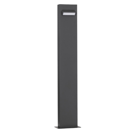 Lampione rettangolare da giardino led 3000k moderno color nero