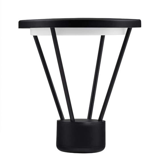 Lampioncino da giardino nero led 16w 3000k design moderno