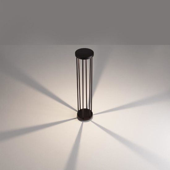 Lampione da giardino rotondo nero led 8w 3000k Lampione da giardino rotondo nero led 8w 3000k