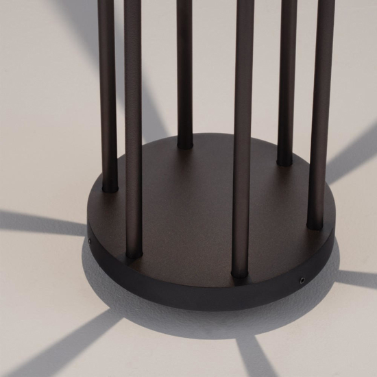 Lampione da giardino rotondo nero led 8w 3000k Lampione da giardino rotondo nero led 8w 3000k