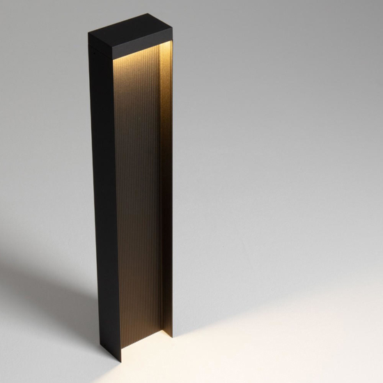 Lampioncino nero moderno rettangolare led 8w 3000k ip65 da giardino Lampioncino nero moderno rettangolare led 8w 3000k ip65 da giardino