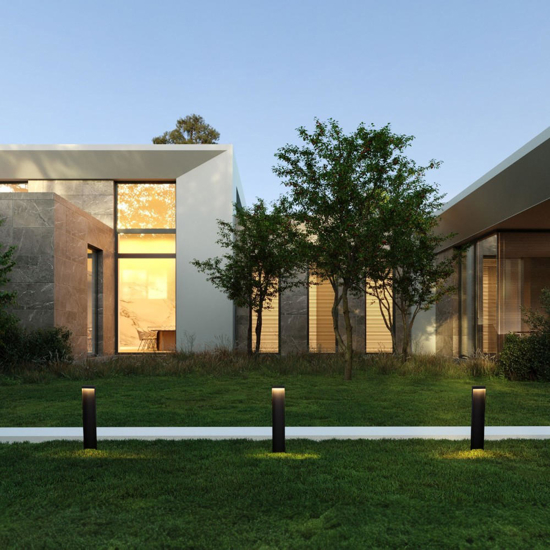 Lampioncino nero moderno rettangolare led 8w 3000k ip65 da giardino Lampioncino nero moderno rettangolare led 8w 3000k ip65 da giardino