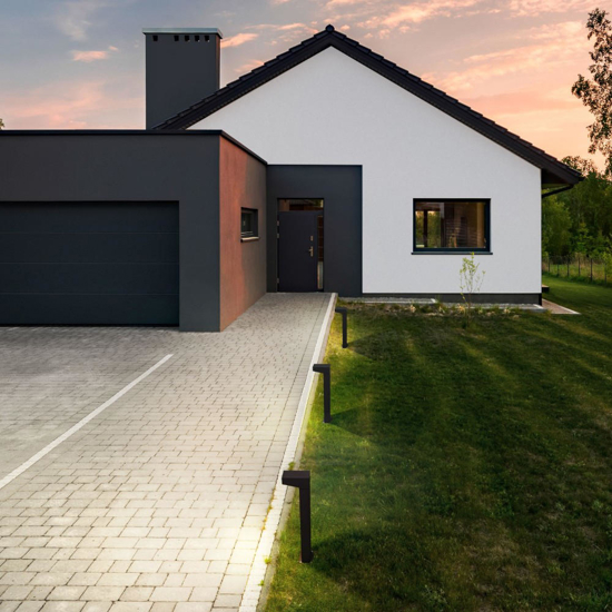 Lampioncino nero moderno led 11w 3000k da giardino Lampioncino nero moderno led 11w 3000k da giardino