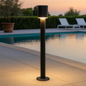 Lampioncino da giardino nero led 6w 3000k design moderno
