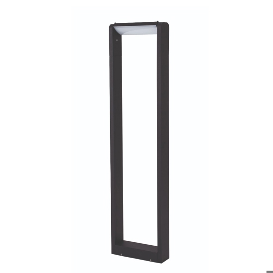 Lampione nero da giardino moderno led 3000k forma rettangolare