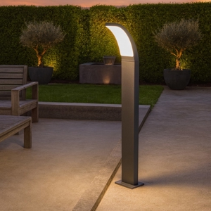 Lampione per giardino esterno led 12,5w grigio antracite
