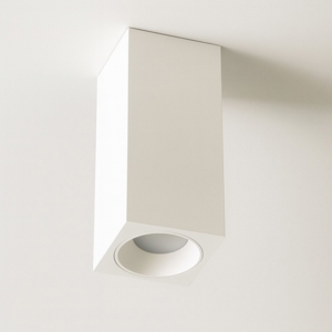 Faretto da soffitto in gesso alluminio bianco quadrato
