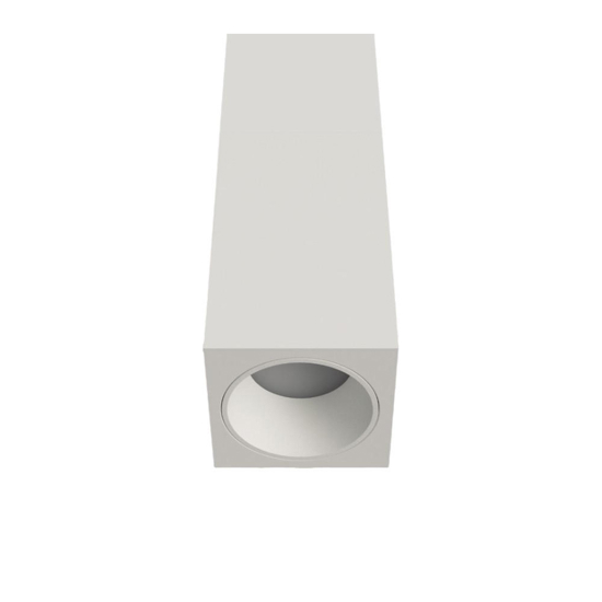Faretto da soffitto in gesso alluminio bianco quadrato