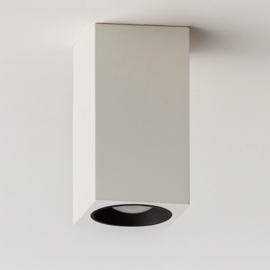 Faretto da soffitto bianco nero gesso e alluminio