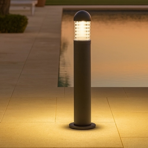 Lampione da giardino design moderno grafite 75cm ip44