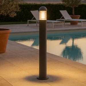Lampione alto per giardino moderno grafite 100cm ip44