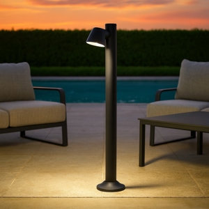 Isyluce lampione orientabile da giardino antracite moderno