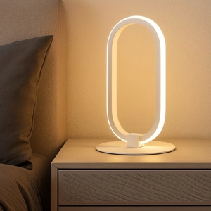Abat jour da comodino moderna bianca led 4000k fp