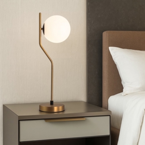 Abat-jour da comodino oro stile contemporaneo