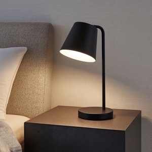 Lampada nera da tavolo scrivania moderna luce orientabile fp