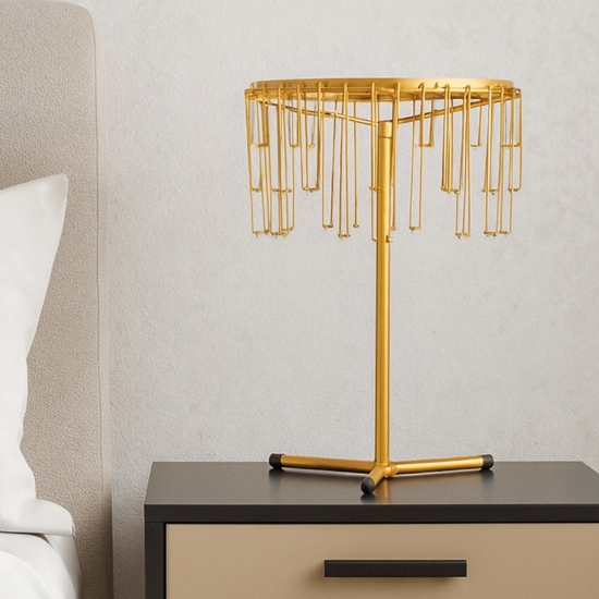 Lampada da tavolo led oro ramato design Lampada da tavolo led oro ramato design