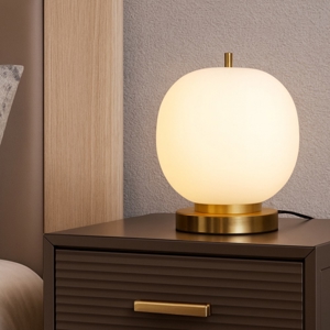 Abat jour da comodino colore oro per camera da letto