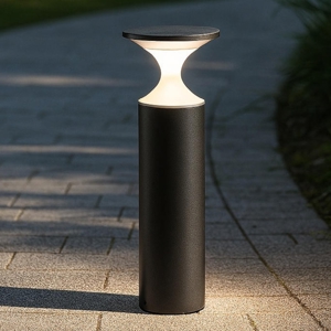 Lampione grafite per giardino moderno 50cm led 13w 4000k ip65