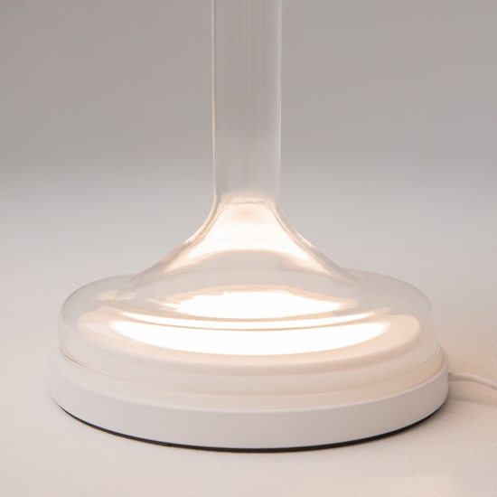 Lampada da tavolo spirito per salone vetro fume' bianca led dimmerabile maytoni
