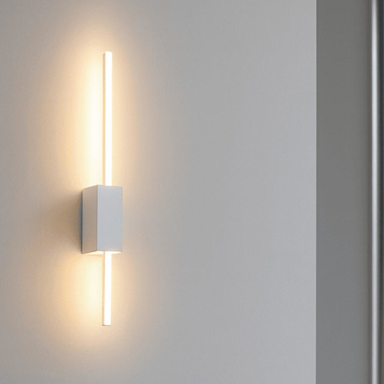 Applique da parete led 3000k ondaluce agos bianca minimalista orientabile